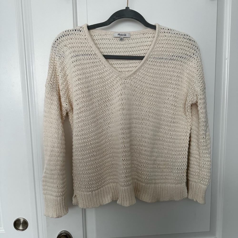 Madewell cream knit sweater